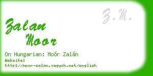 zalan moor business card
