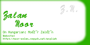 zalan moor business card